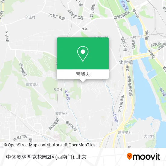 中体奥林匹克花园2区(西南门)地图