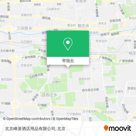 北京峰派酒店用品有限公司地图