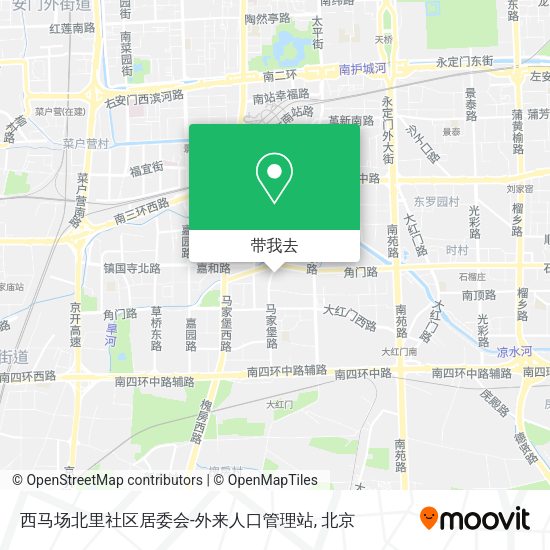 西马场北里社区居委会-外来人口管理站地图