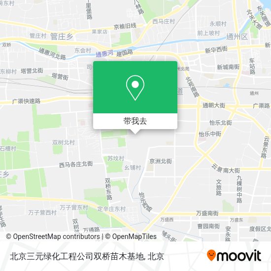北京三元绿化工程公司双桥苗木基地地图