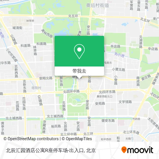 北辰汇园酒店公寓R座停车场-出入口地图