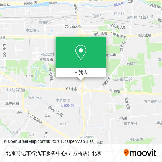 北京马记车行汽车服务中心(五方桥店)地图