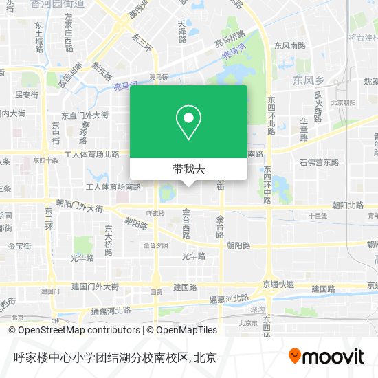 呼家楼中心小学团结湖分校南校区地图