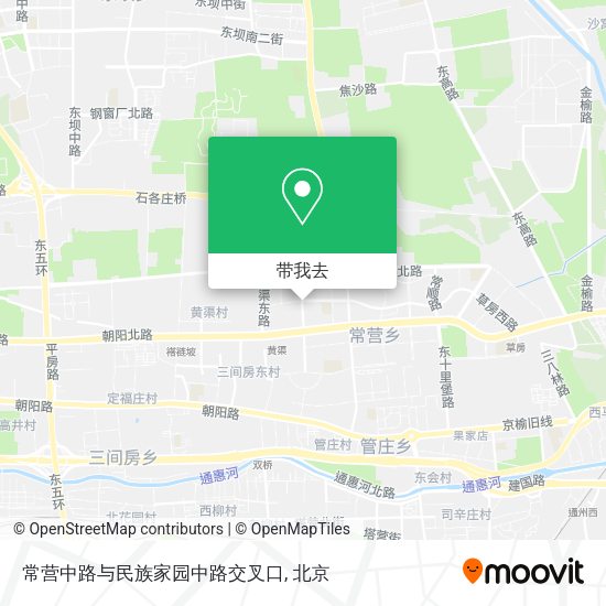 常营中路与民族家园中路交叉口地图