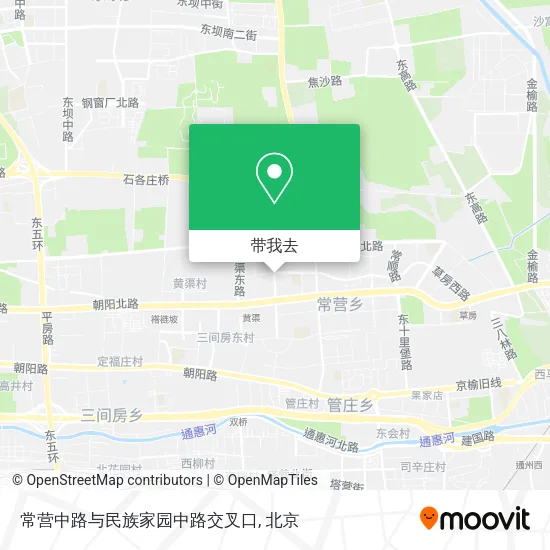 常营中路与民族家园中路交叉口地图