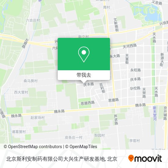 北京斯利安制药有限公司大兴生产研发基地地图