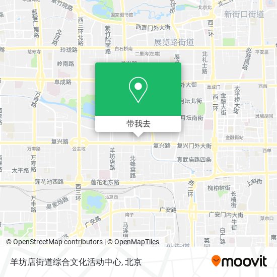 羊坊店街道综合文化活动中心地图