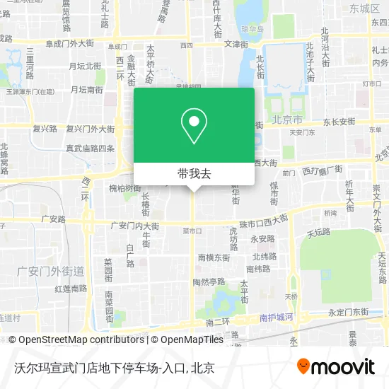 沃尔玛宣武门店地下停车场-入口地图