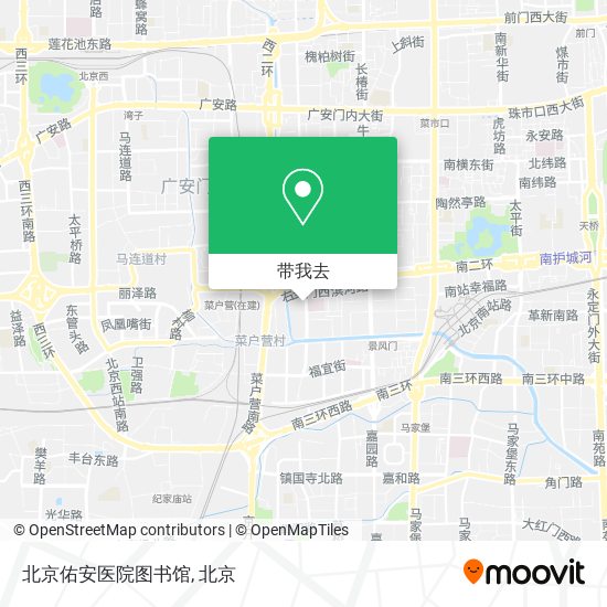 北京佑安医院图书馆地图