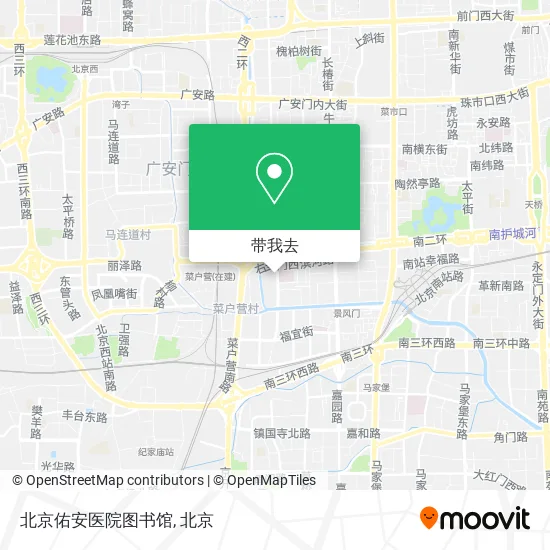 北京佑安医院图书馆地图