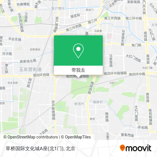 草桥国际文化城A座(北1门)地图