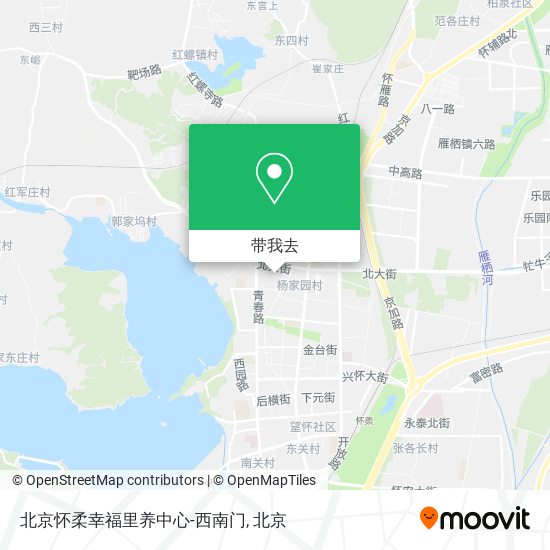 北京怀柔幸福里养中心-西南门地图