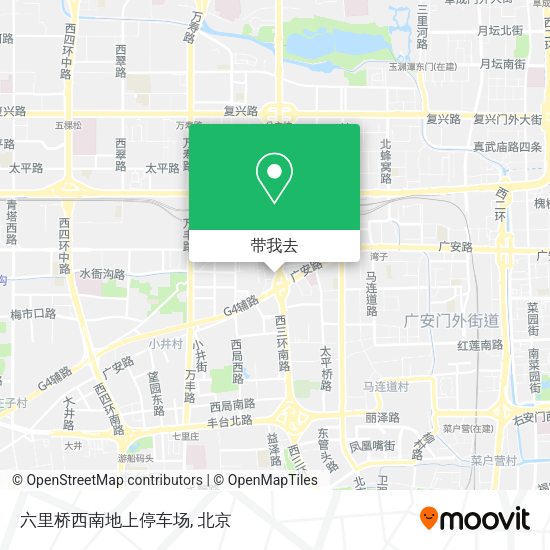 六里桥西南地上停车场地图