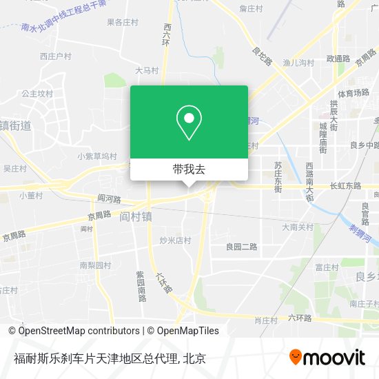 福耐斯乐刹车片天津地区总代理地图