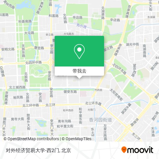 对外经济贸易大学-西2门地图