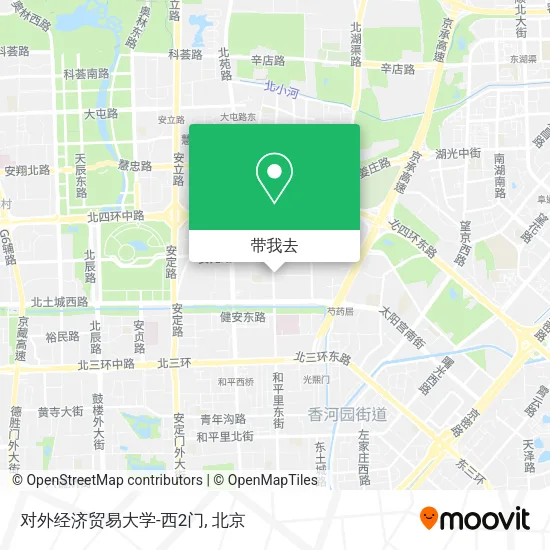 对外经济贸易大学-西2门地图