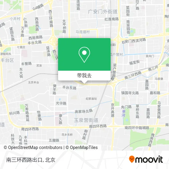 南三环西路出口地图