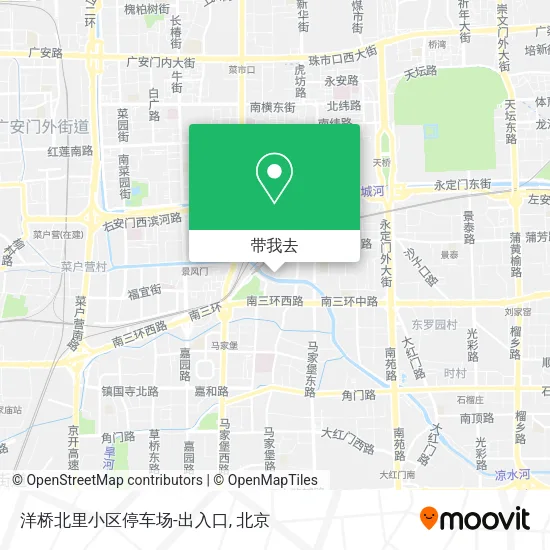 洋桥北里小区停车场-出入口地图