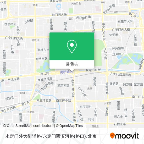 永定门外大街辅路/永定门西滨河路(路口)地图