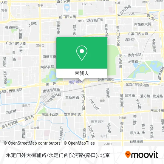 永定门外大街辅路/永定门西滨河路(路口)地图
