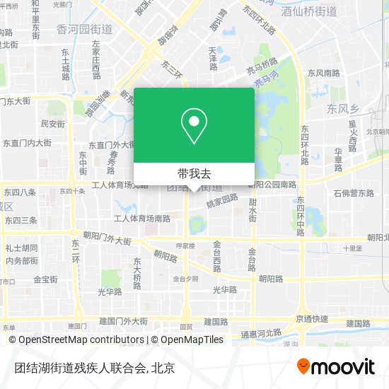 团结湖街道残疾人联合会地图