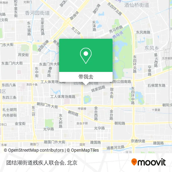 团结湖街道残疾人联合会地图