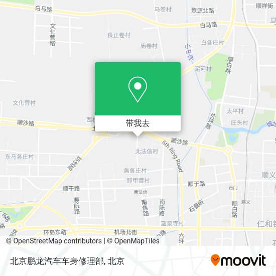 北京鹏龙汽车车身修理部地图