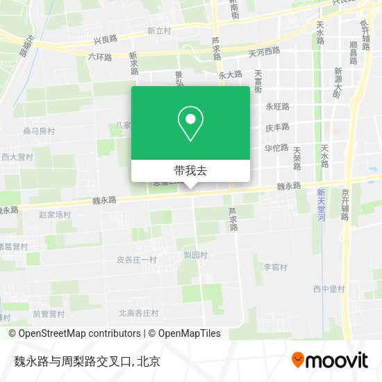 魏永路与周梨路交叉口地图