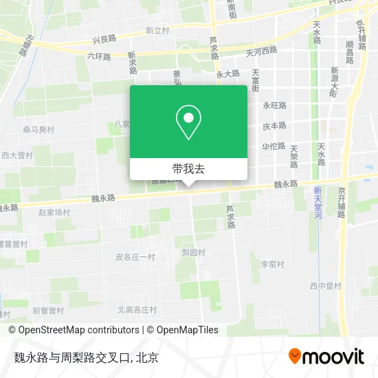 魏永路与周梨路交叉口地图