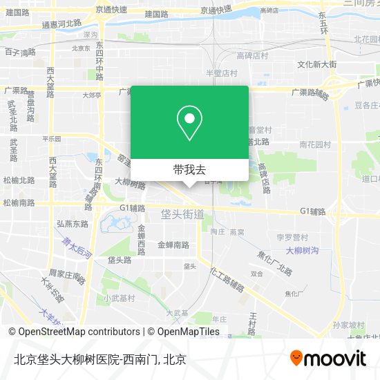 北京垡头大柳树医院-西南门地图