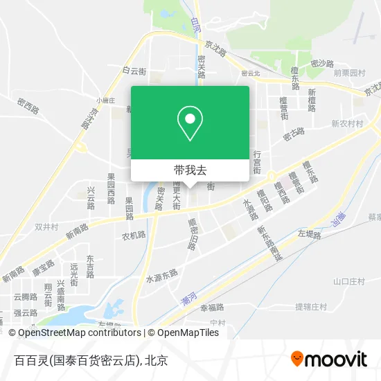 百百灵(国泰百货密云店)地图