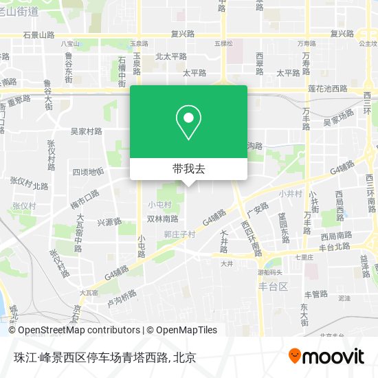 珠江·峰景西区停车场青塔西路地图
