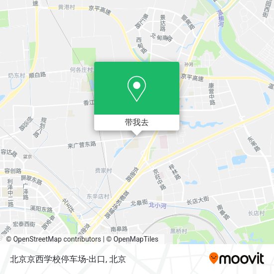 北京京西学校停车场-出口地图