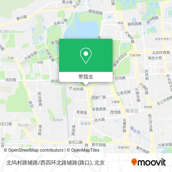 北坞村路辅路/西四环北路辅路(路口)地图