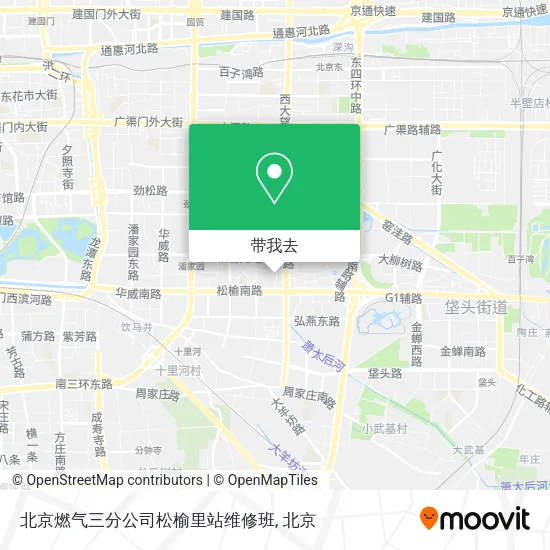北京燃气三分公司松榆里站维修班地图