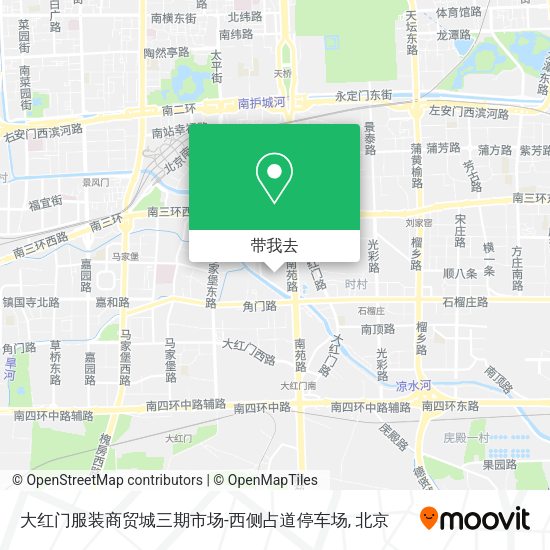 大红门服装商贸城三期市场-西侧占道停车场地图