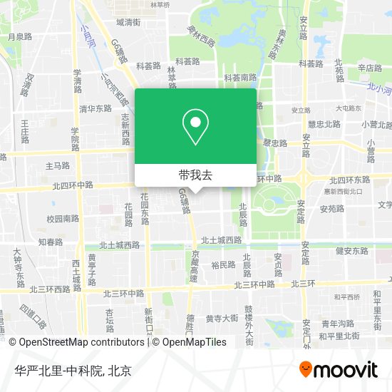 华严北里-中科院地图