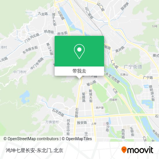 鸿坤七星长安-东北门地图