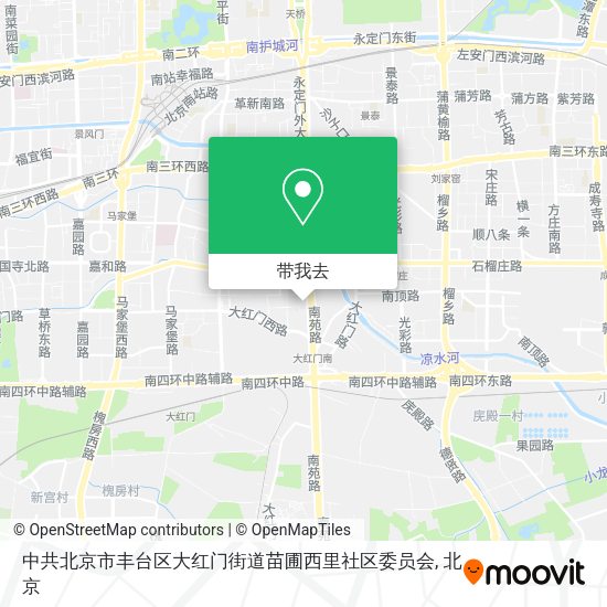 中共北京市丰台区大红门街道苗圃西里社区委员会地图