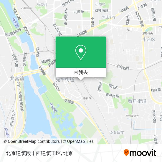 北京建筑段丰西建筑工区地图