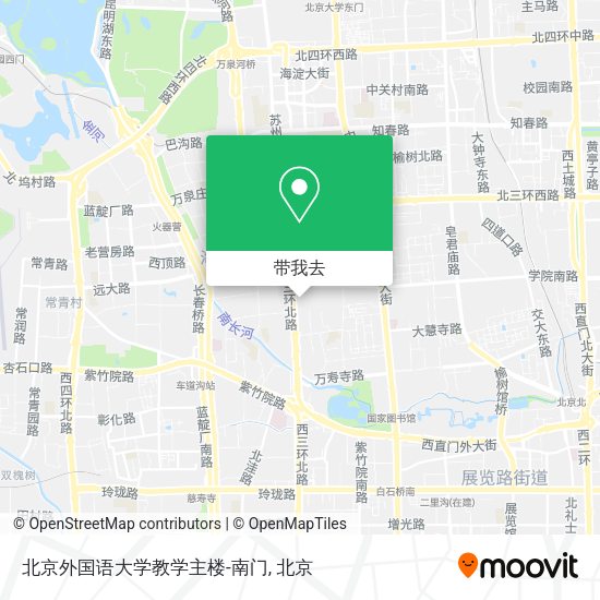 北京外国语大学教学主楼-南门地图