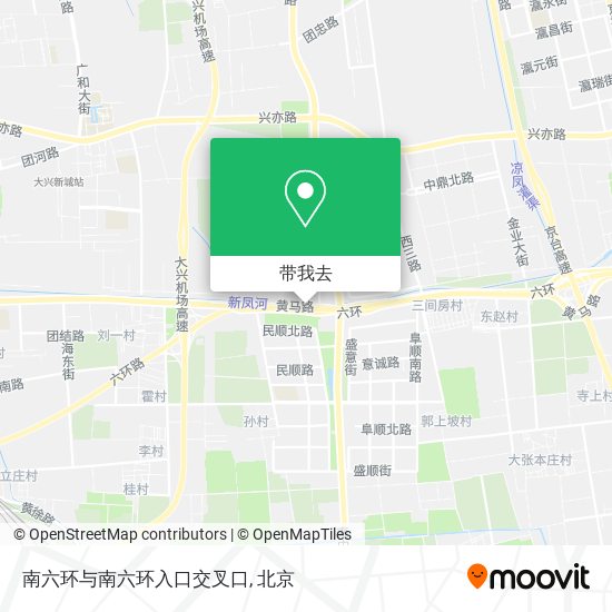 南六环与南六环入口交叉口地图