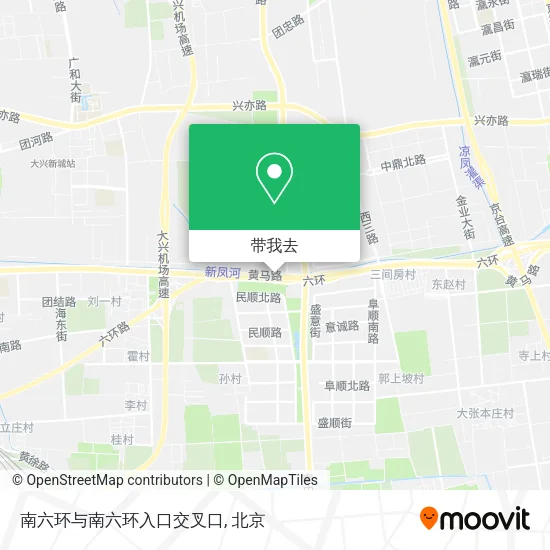 南六环与南六环入口交叉口地图