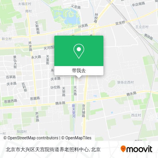 北京市大兴区天宫院街道养老照料中心地图