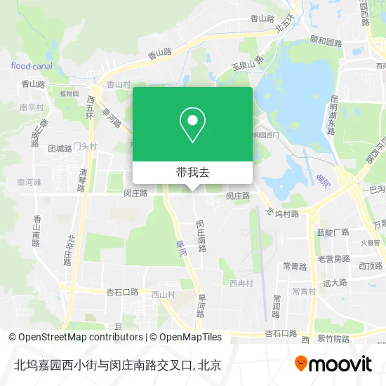 北坞嘉园西小街与闵庄南路交叉口地图
