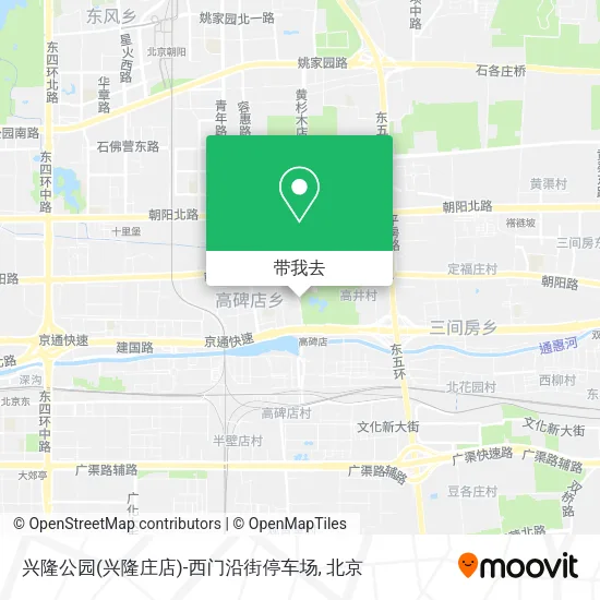 兴隆公园(兴隆庄店)-西门沿街停车场地图