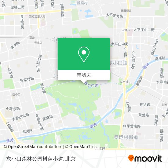 东小口森林公园树荫小道地图