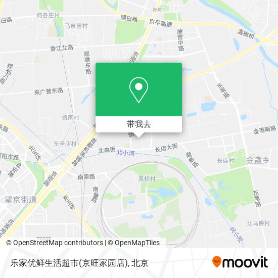 乐家优鲜生活超市(京旺家园店)地图