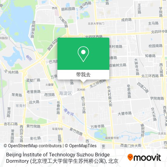 Beijing İnstitute of Technology Suzhou Bridge Dormitory (北京理工大学留学生苏州桥公寓)地图
