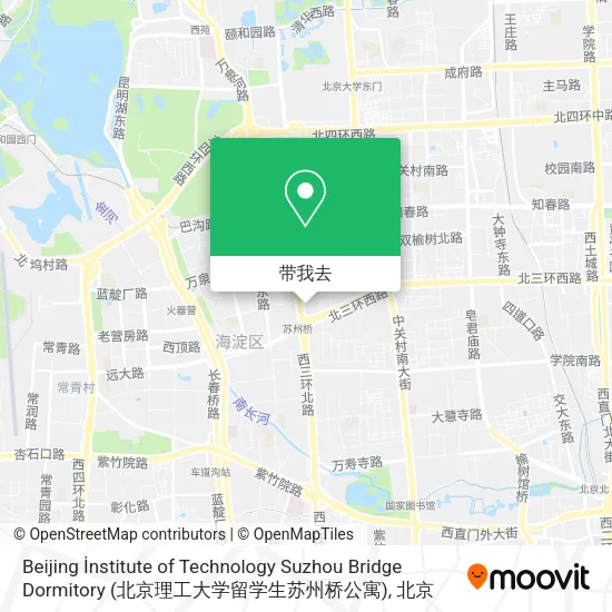Beijing İnstitute of Technology Suzhou Bridge Dormitory (北京理工大学留学生苏州桥公寓)地图
